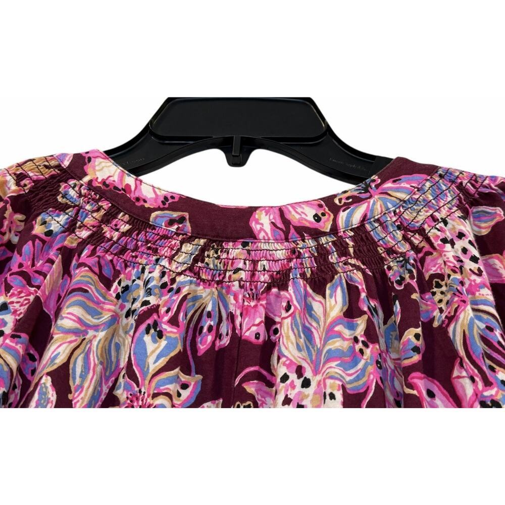 Lilly Pulitzer Amarena Cherry Tropical With A Twist Norris Button Print Dress XL - Picture 4 of 13